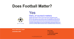 Desktop Screenshot of doesfootballmatter.com
